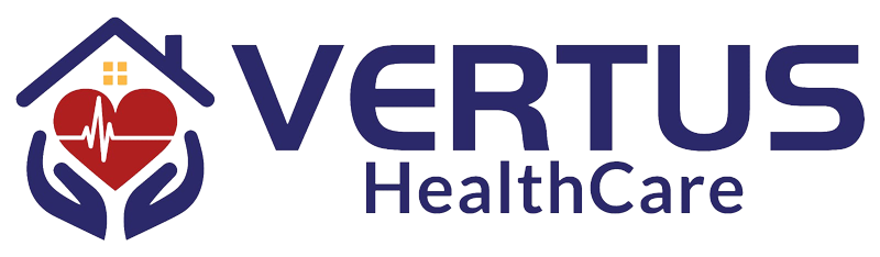 A green background with the word " vertex health ".